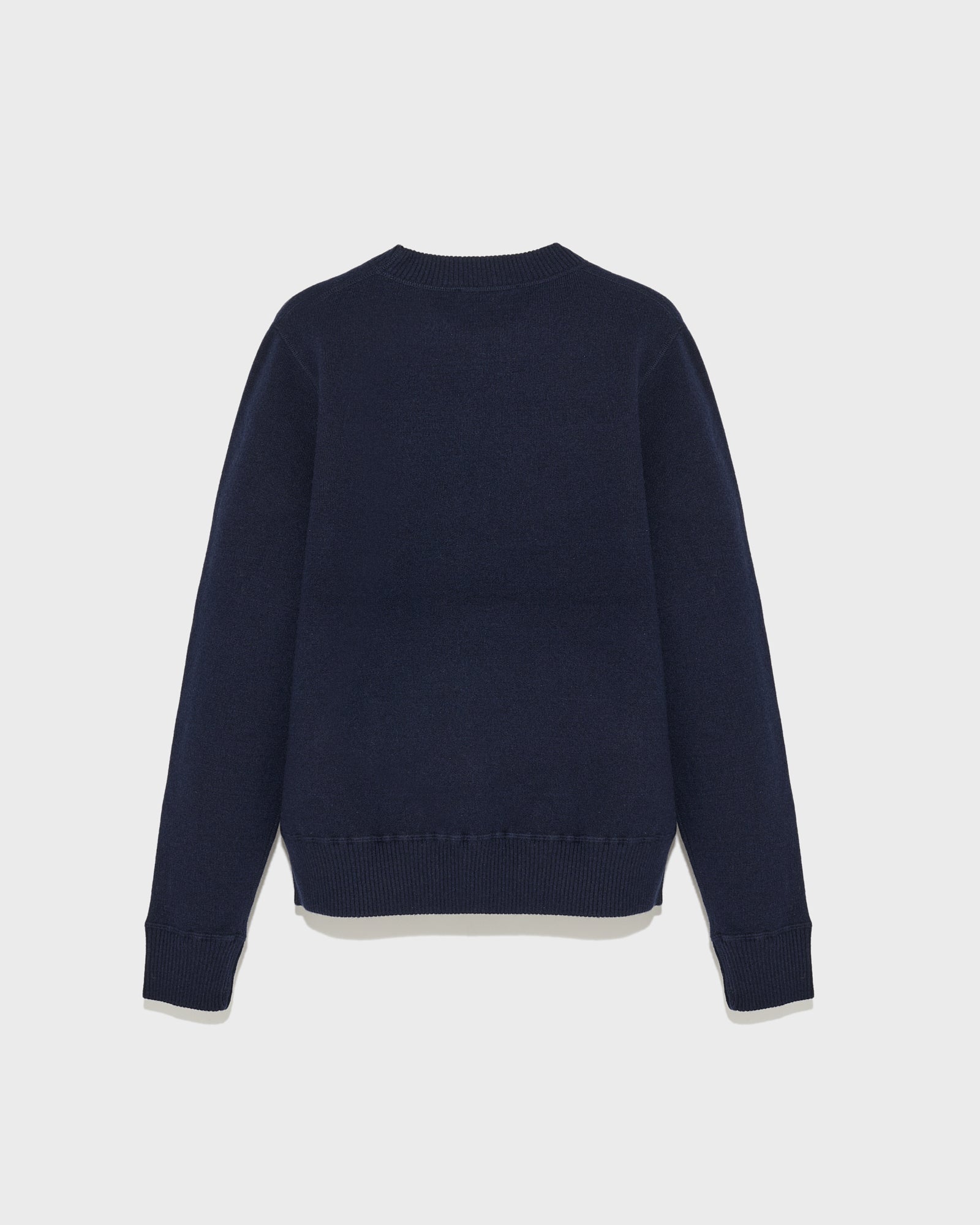 Reversible jumper in wool-cashmere knit - navy - Yves
