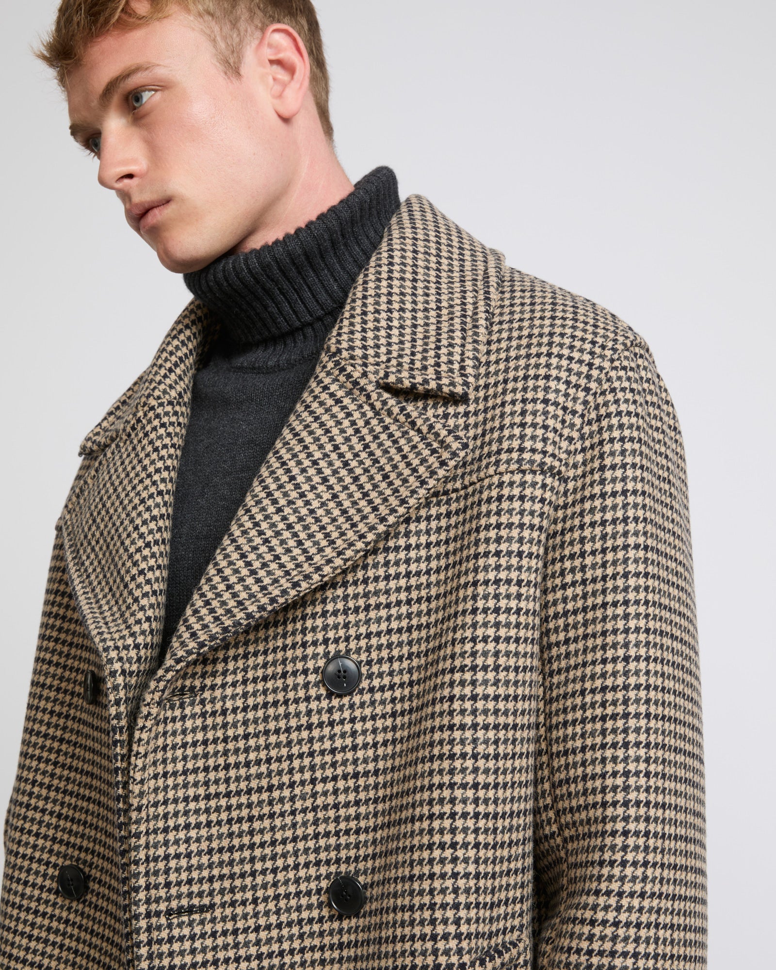 Houndstooth peacoat on sale