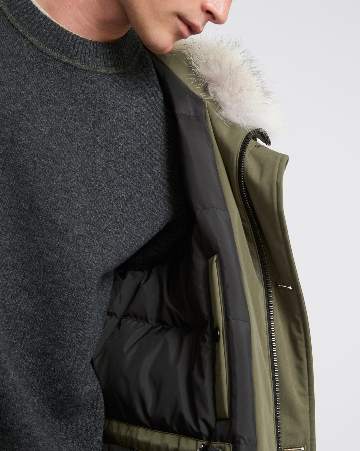 Waterproof cotton-blend iconic parka with coyote fur trim