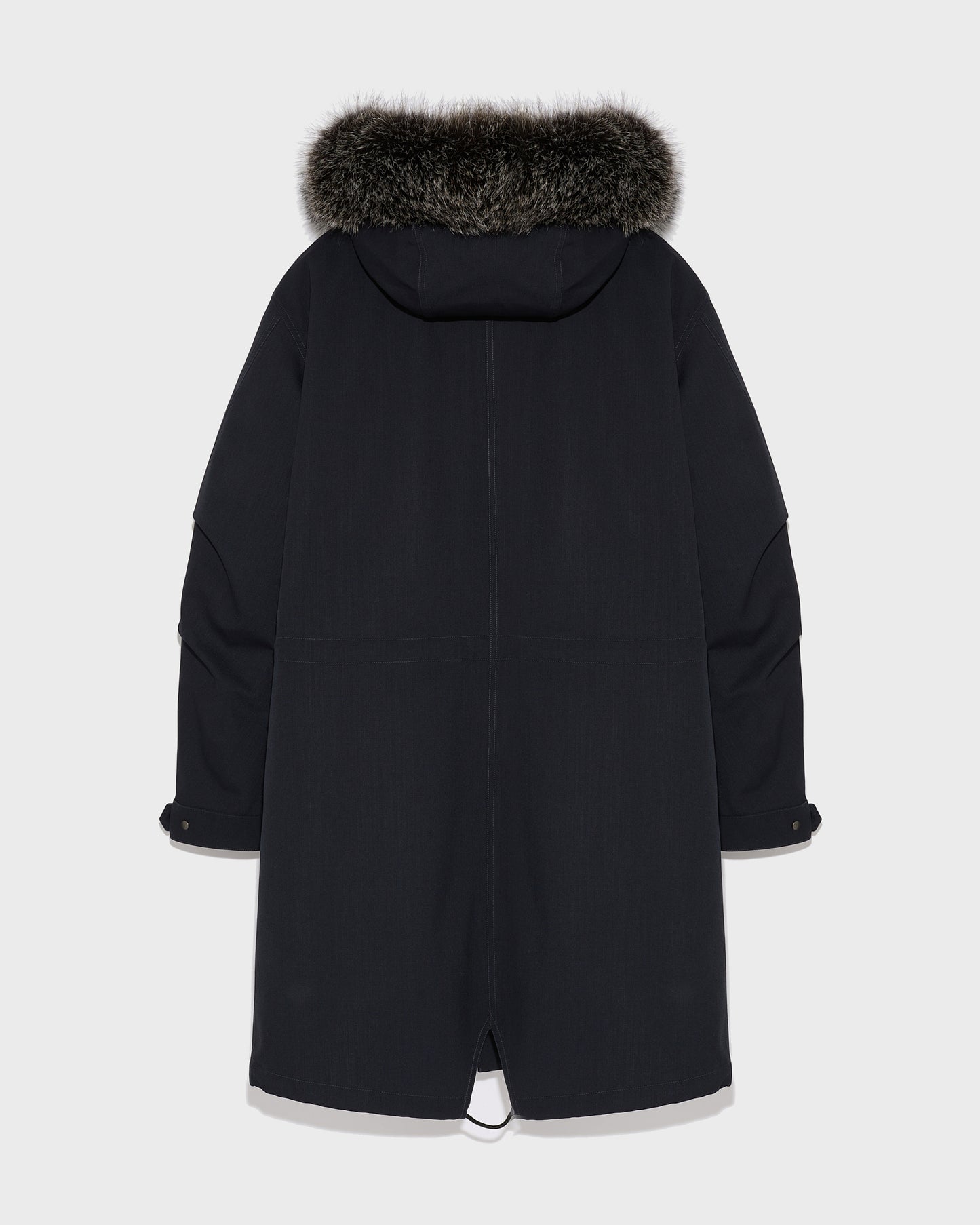 Winter sale & boxing day Yves Salomon -Fishtail parka in technical wool and fur