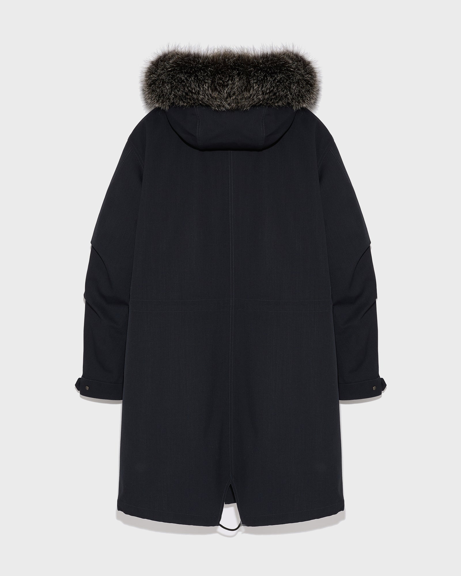 Winter sale & boxing day Yves Salomon -Fishtail parka in technical wool and fur