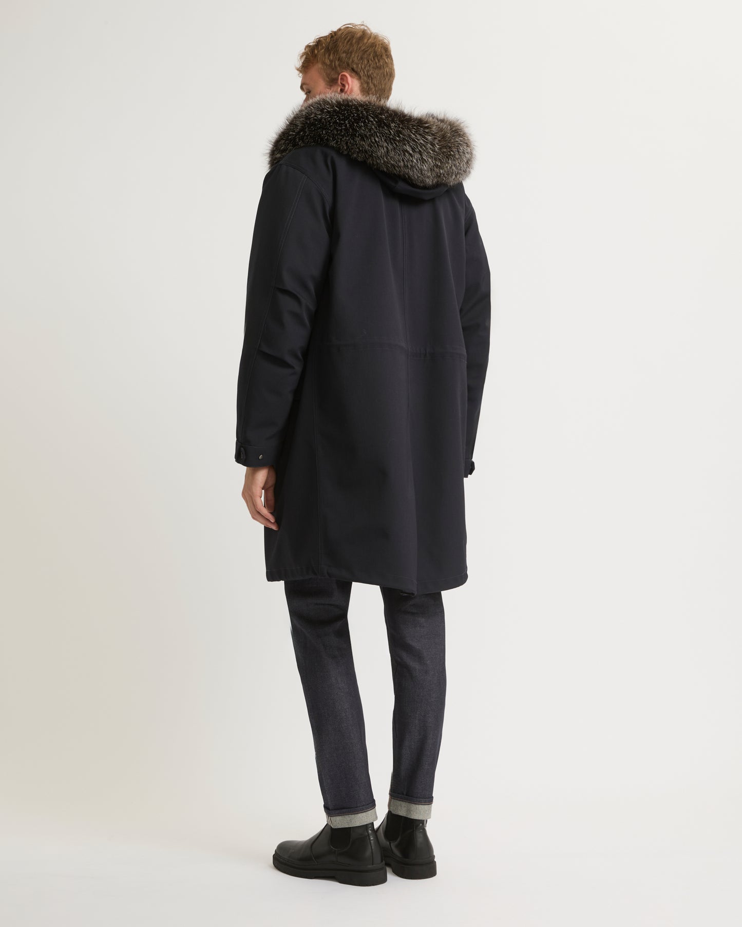 Winter sale & boxing day Yves Salomon -Fishtail parka in technical wool and fur