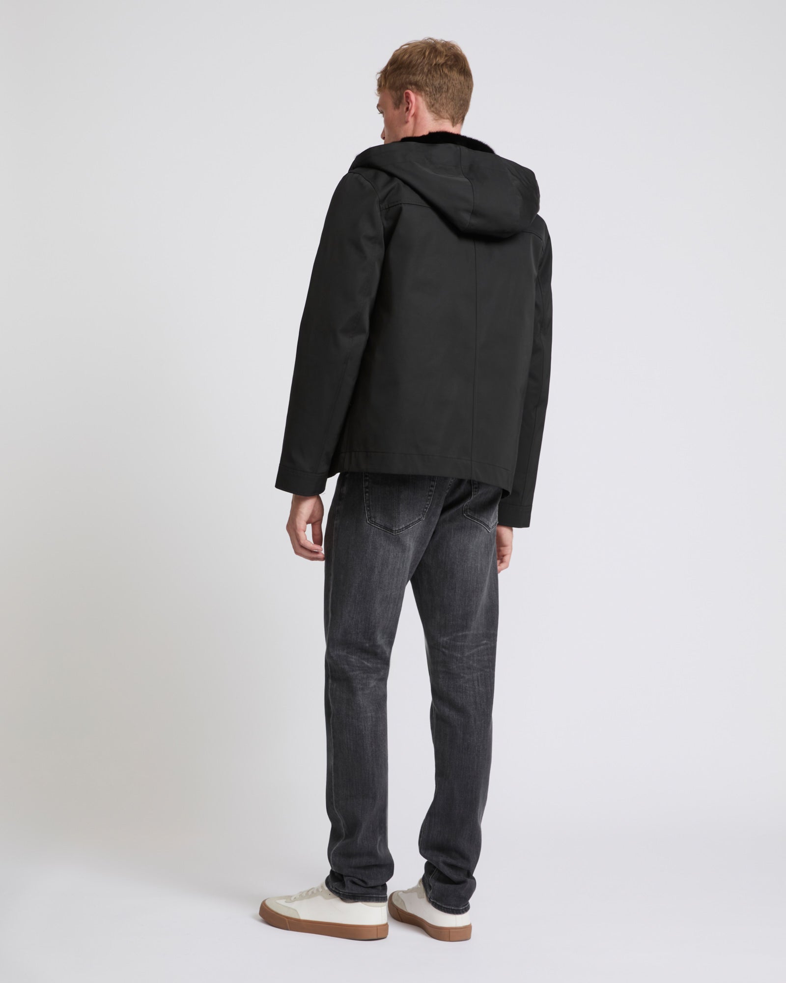 Winter sale & boxing day Yves Salomon -Hooded jacket in waterproof technical gabardine and mink fur