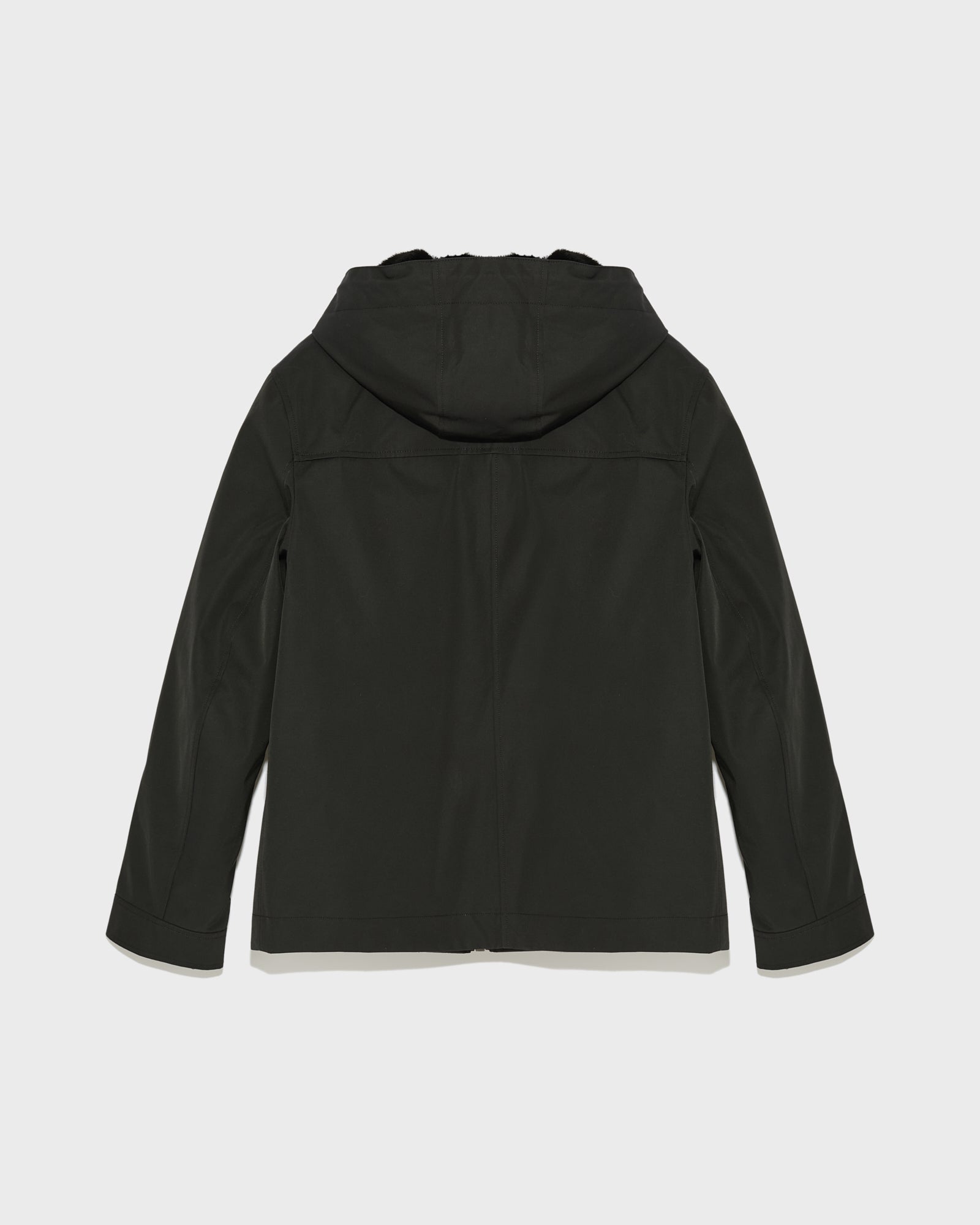 Winter sale & boxing day Yves Salomon -Hooded jacket in waterproof technical gabardine and mink fur