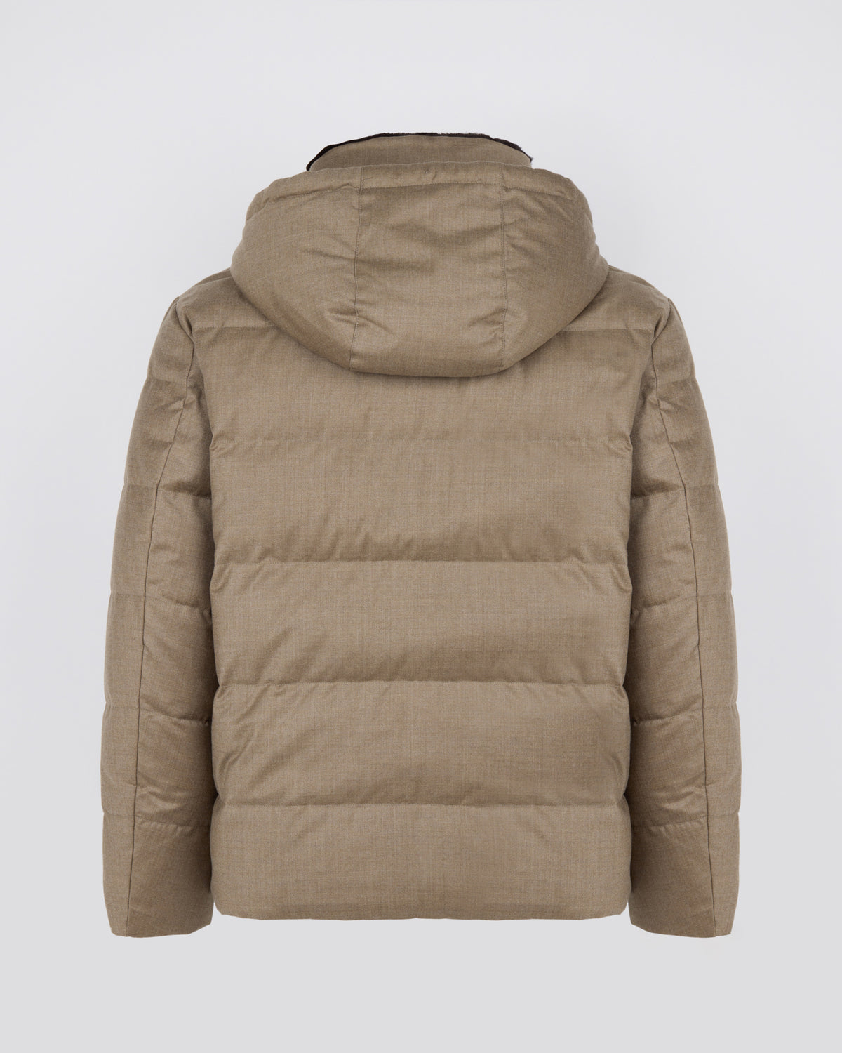 Short down jacket in Loro Piana fabric with mink fur trim - Yves Salomon - New Fall/Winter Collection