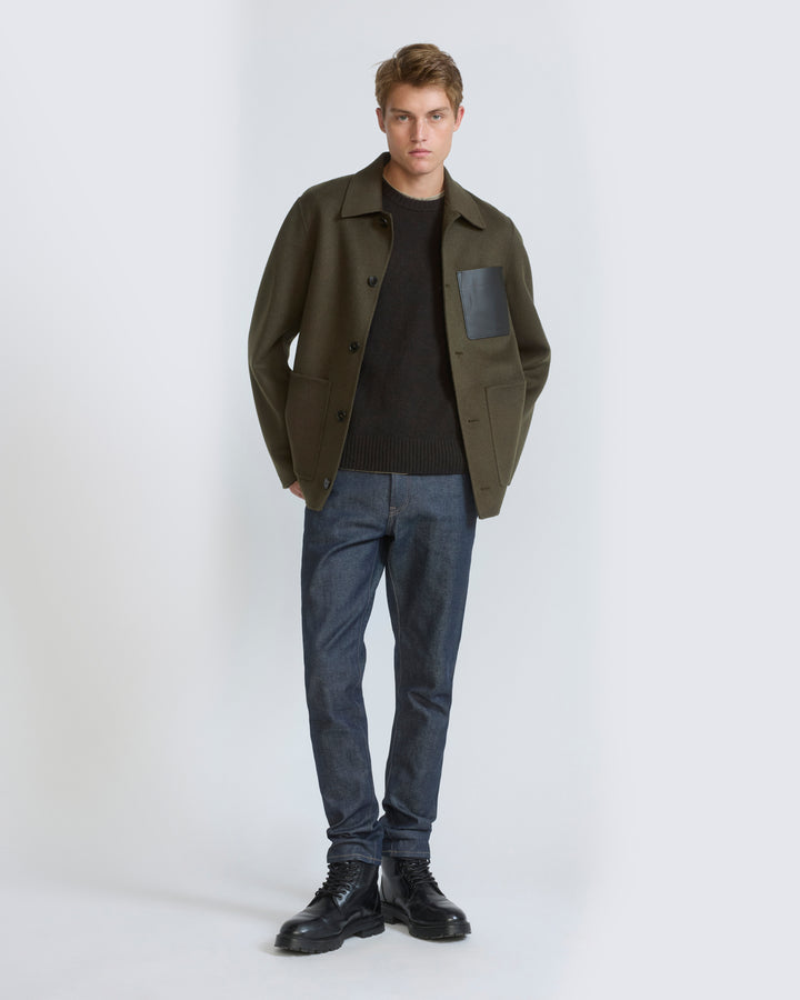 Workwear jacket in double-sided wool-cashmere fabric - Yves Salomon - New Fall/Winter Collection