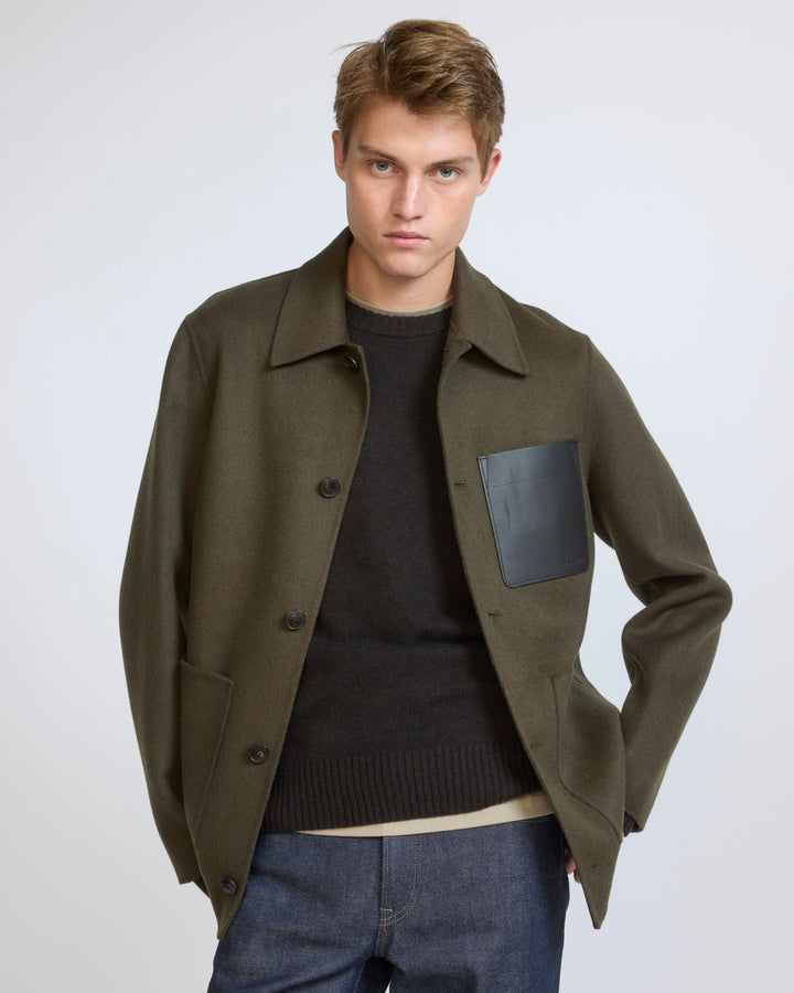 Workwear jacket in double-sided wool-cashmere fabric - Yves Salomon - New Fall/Winter Collection