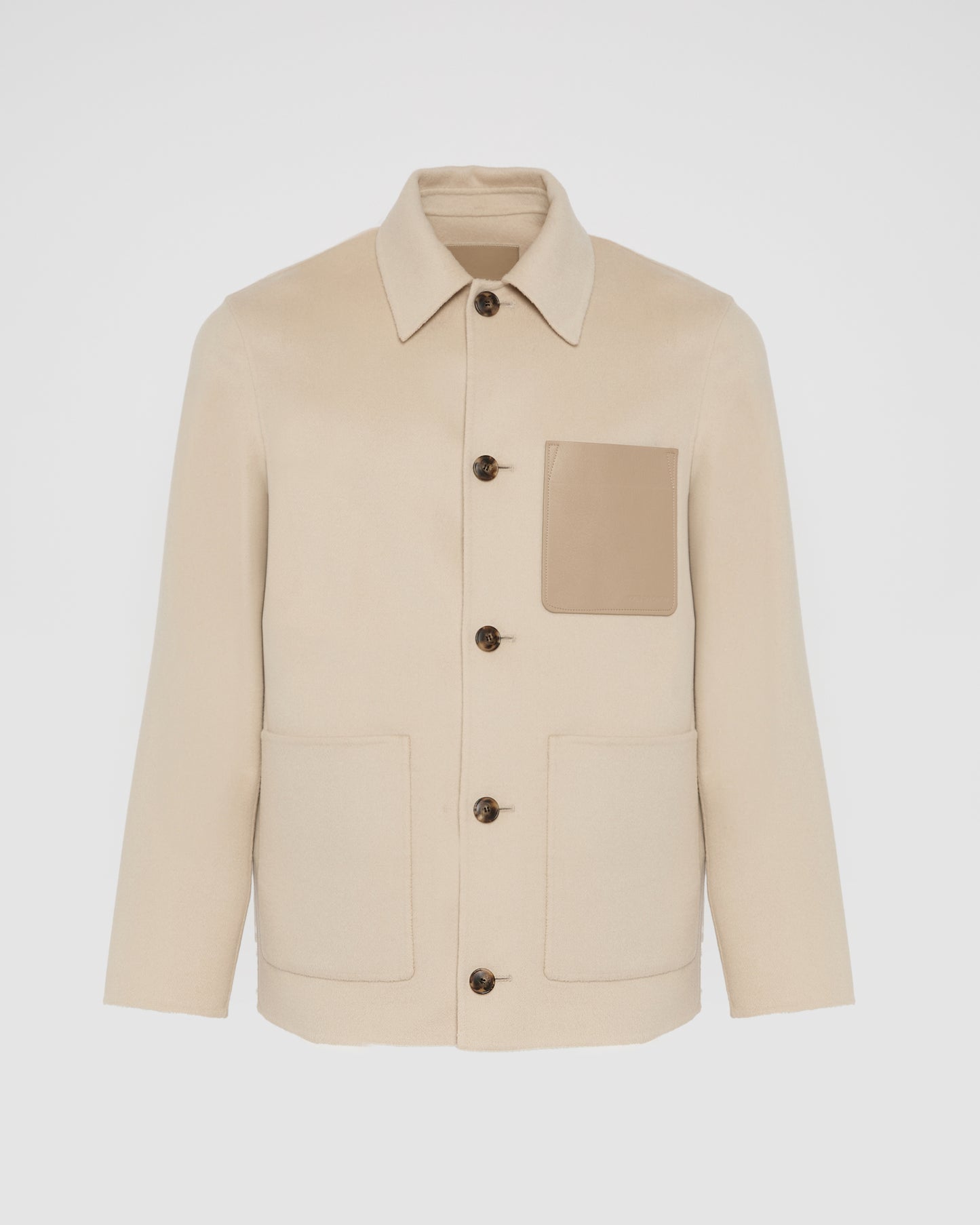 Workwear jacket in double-sided wool-cashmere fabric - Yves Salomon