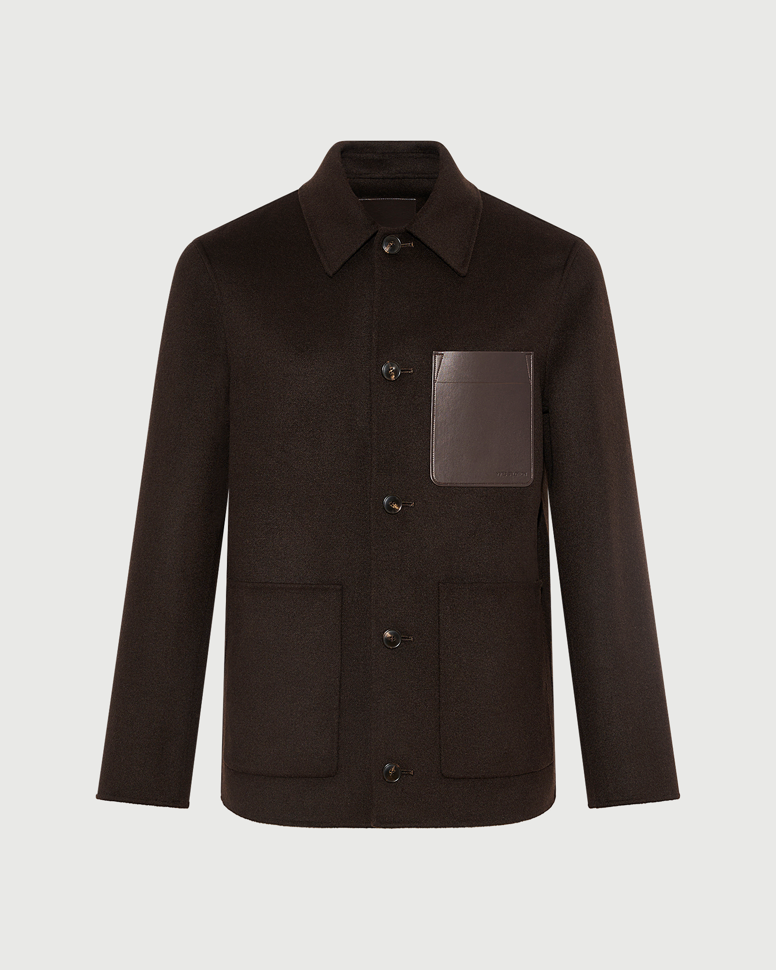 Workwear jacket in double-sided wool-cashmere fabric - Yves Salomon - New Fall Winter Collection