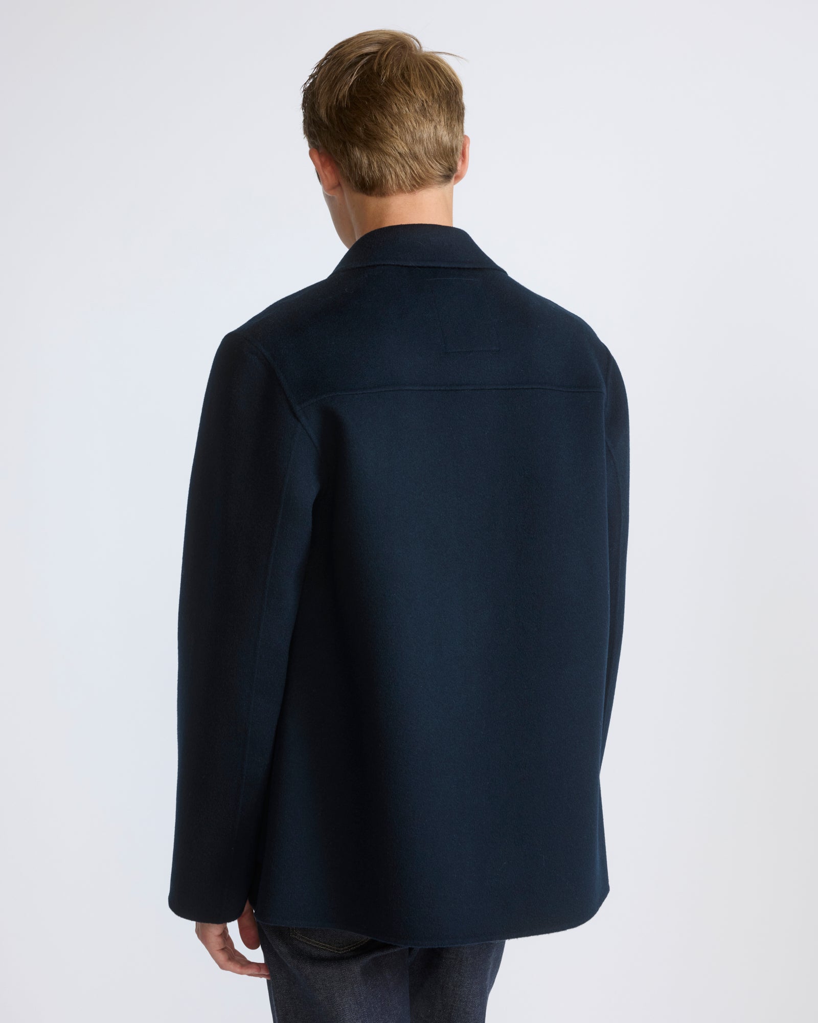 Workwear jacket in double-sided wool-cashmere fabric - Yves Salomon - New Fall/Winter Collection