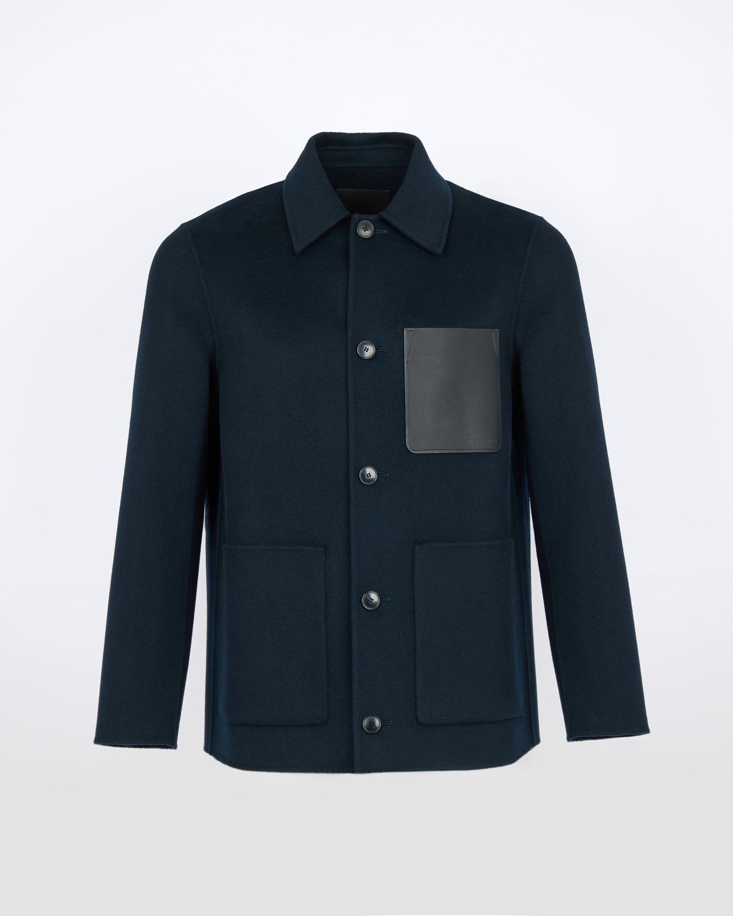 Workwear jacket in double-sided wool-cashmere fabric - Yves Salomon - New Fall/Winter Collection
