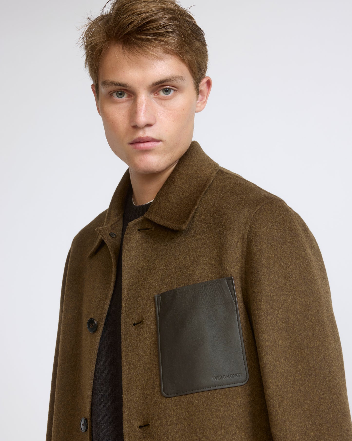 Workwear jacket in double-sided wool-cashmere fabric - Yves Salomon - New Fall/Winter Collection