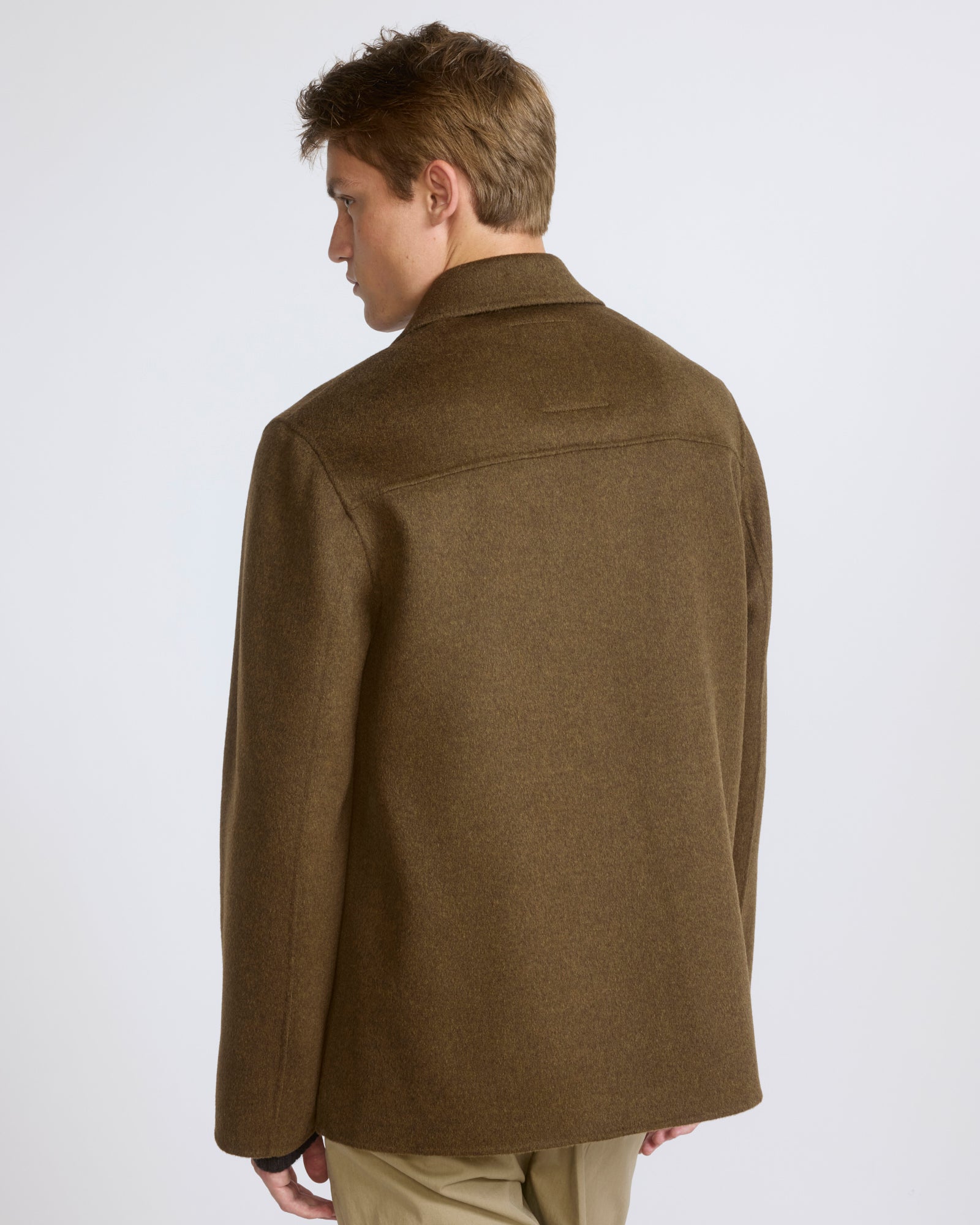Workwear jacket in double-sided wool-cashmere fabric - Yves Salomon - New Fall/Winter Collection