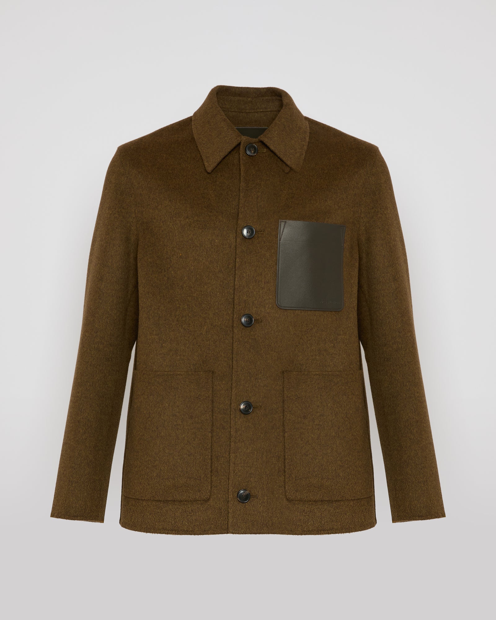 Workwear jacket in double-sided wool-cashmere fabric - Yves Salomon