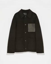 Workwear jacket in double-sided wool-cashmere fabric