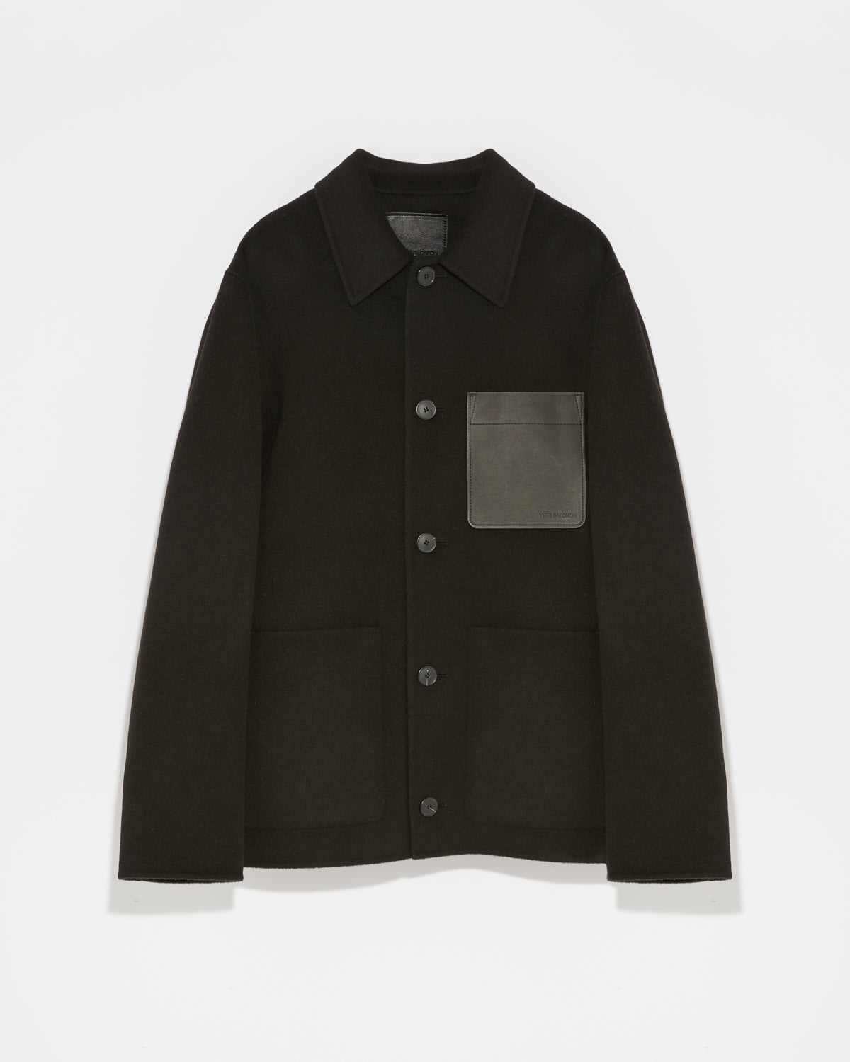 Workwear jacket in double-sided wool-cashmere fabric -Yves Salomon