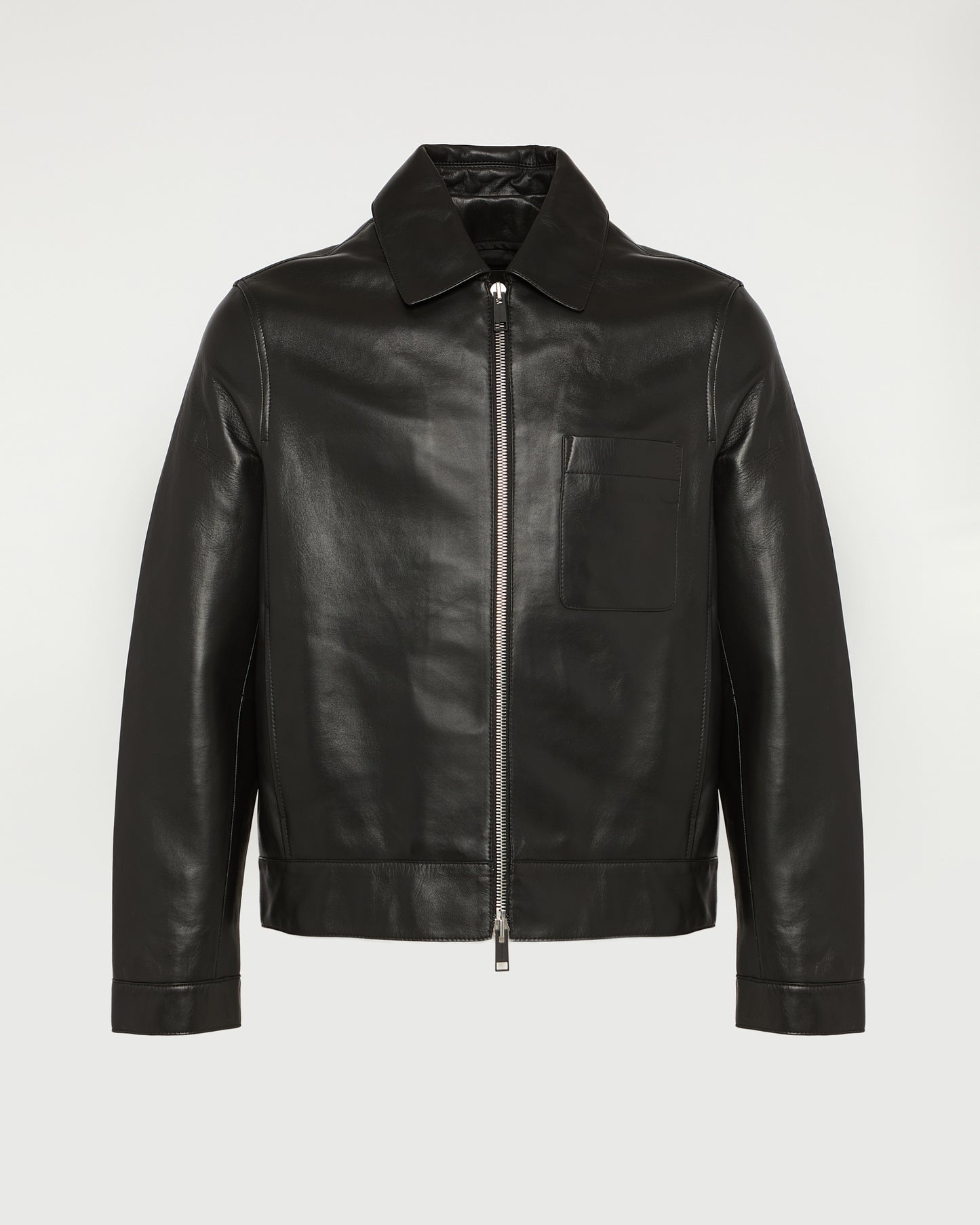 Lamb leather jacket with nappa finish