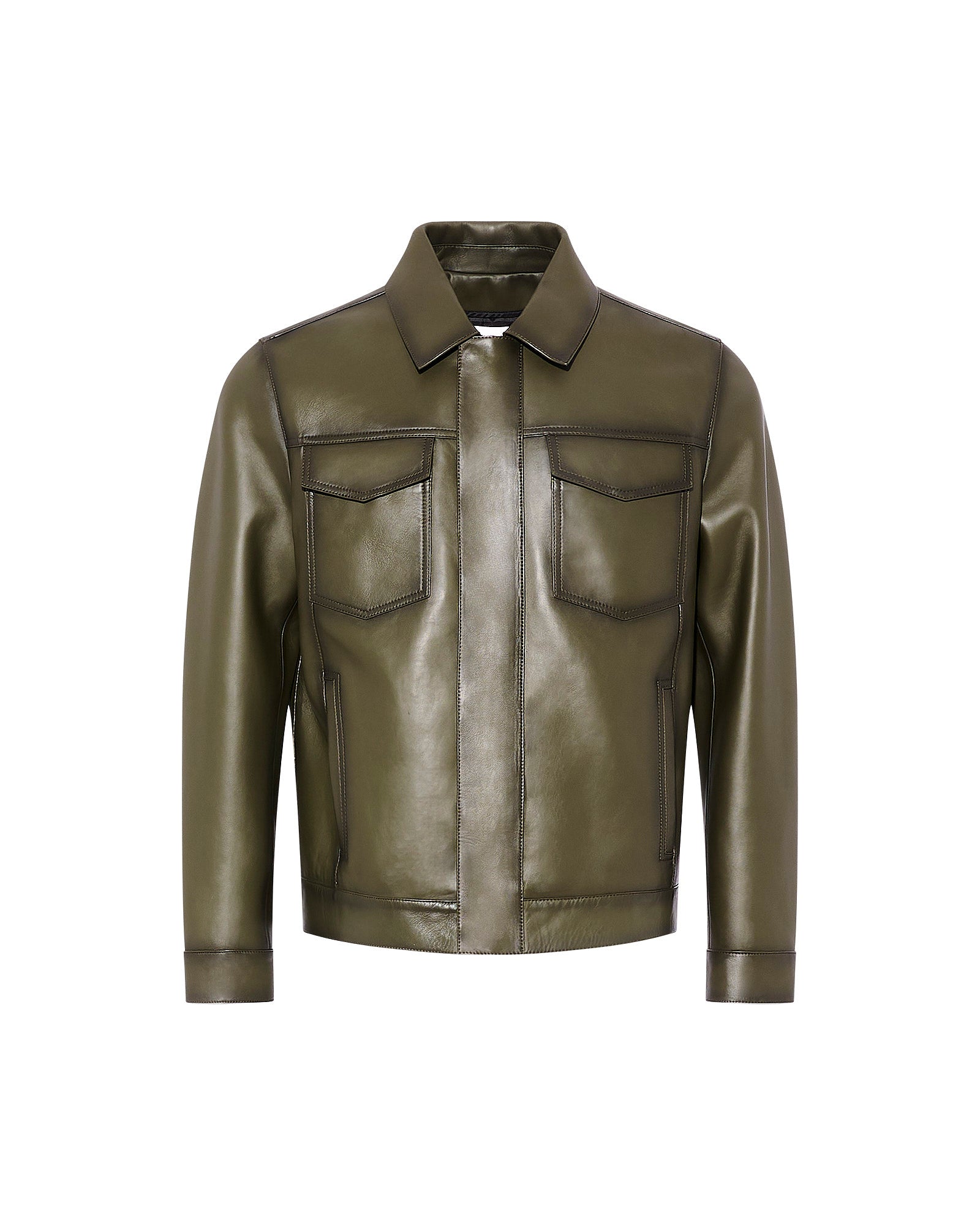 Denim jacket style leather jacket - Yves Salomon