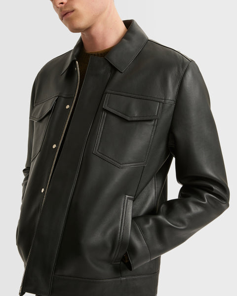 ジャケット ETMON Leather Pocket Blouson Jacket, Black 25WHV20267AGANC99_1_grande.jpg