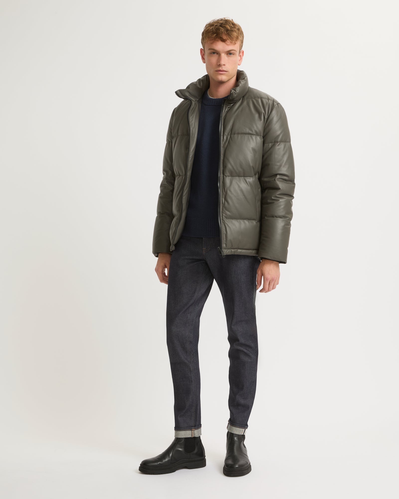 Leather down jacket-Yves salomon-Winter sale & boxing day