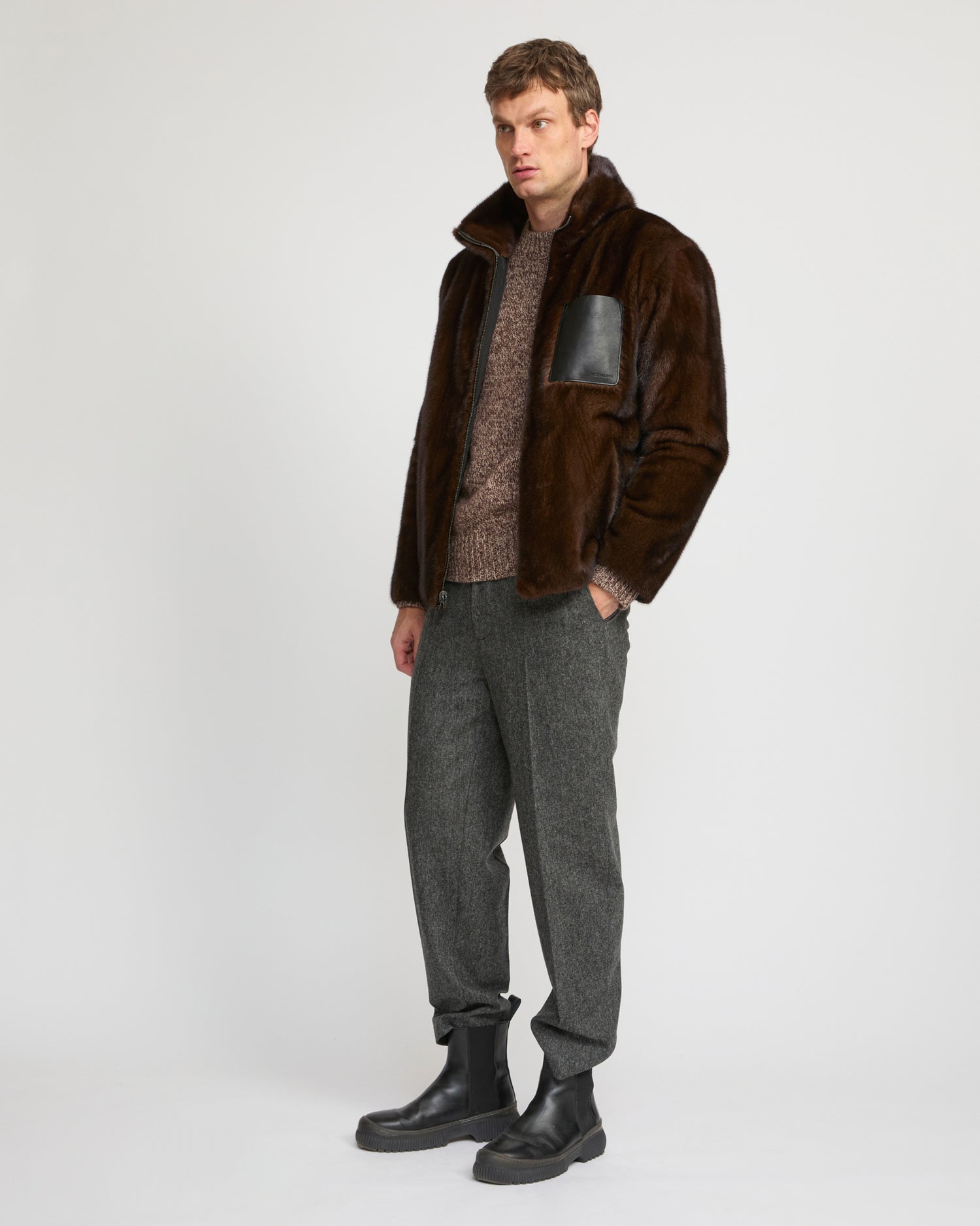 Reversible mink fur fleece jacket - Yves Salomon
