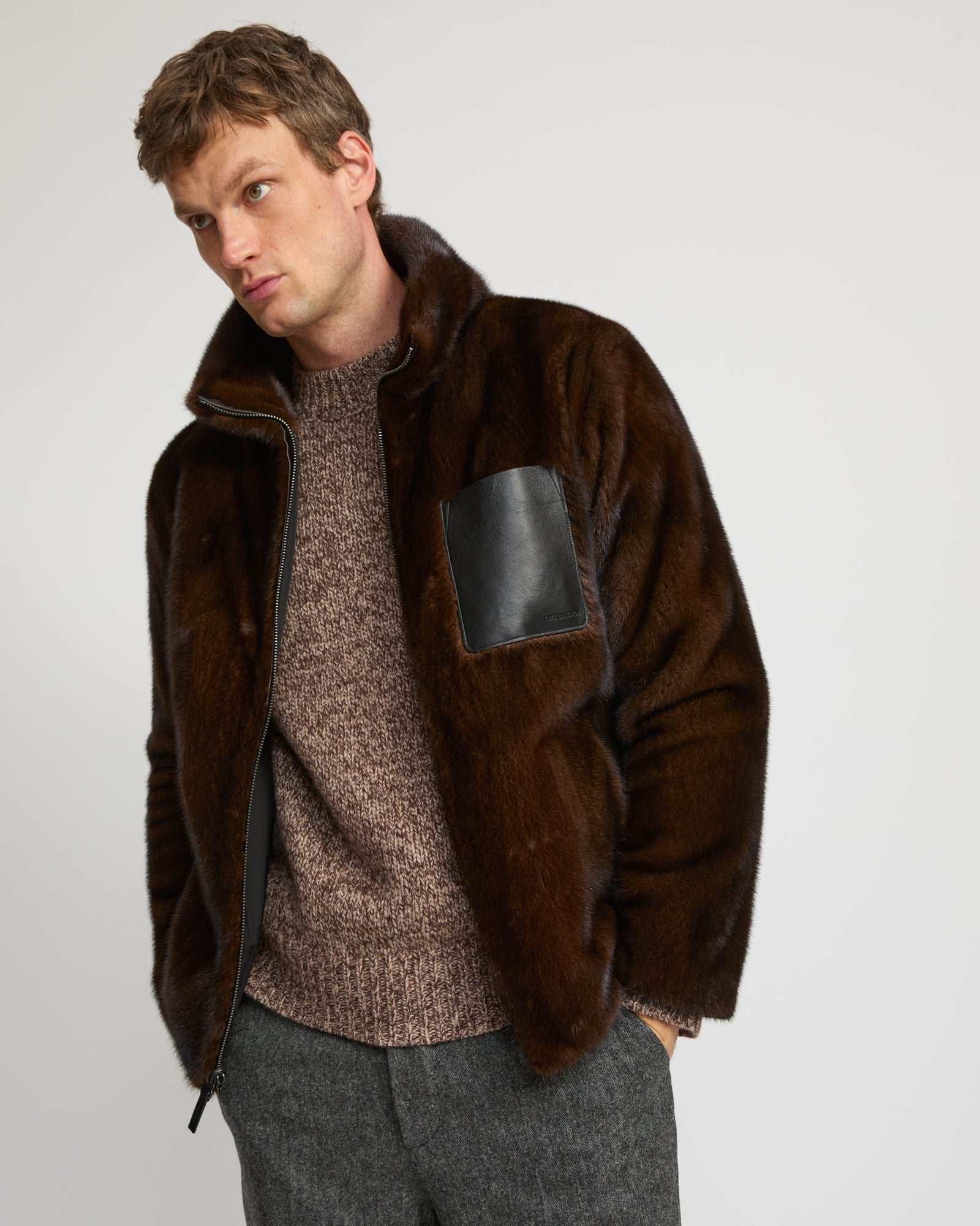 Reversible mink fur fleece jacket - Yves Salomon