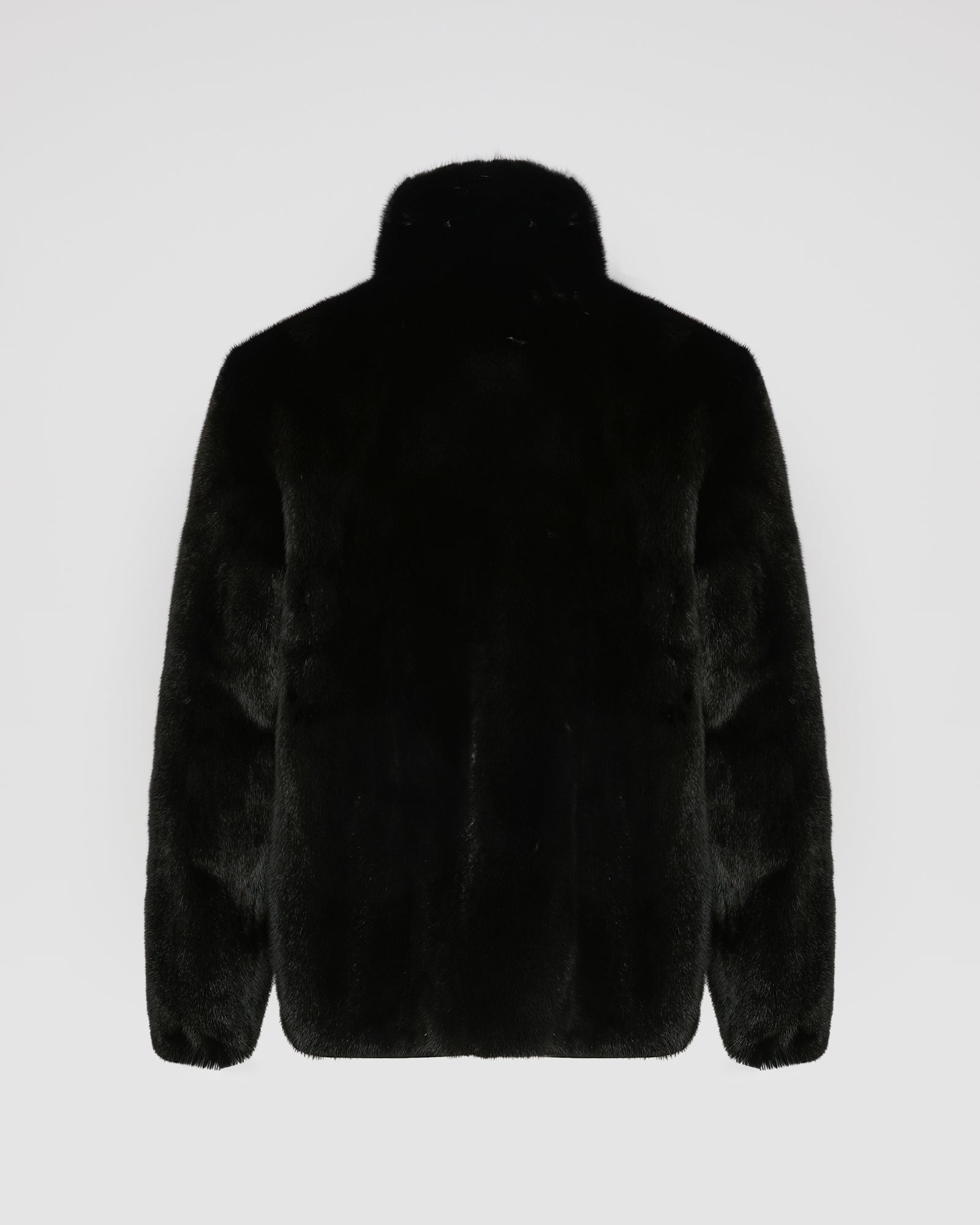 ぷぅ Reversible mink fur fleece jacket - black - Yves Salomon – Yves