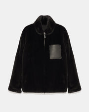 Reversible mink fleece jacket