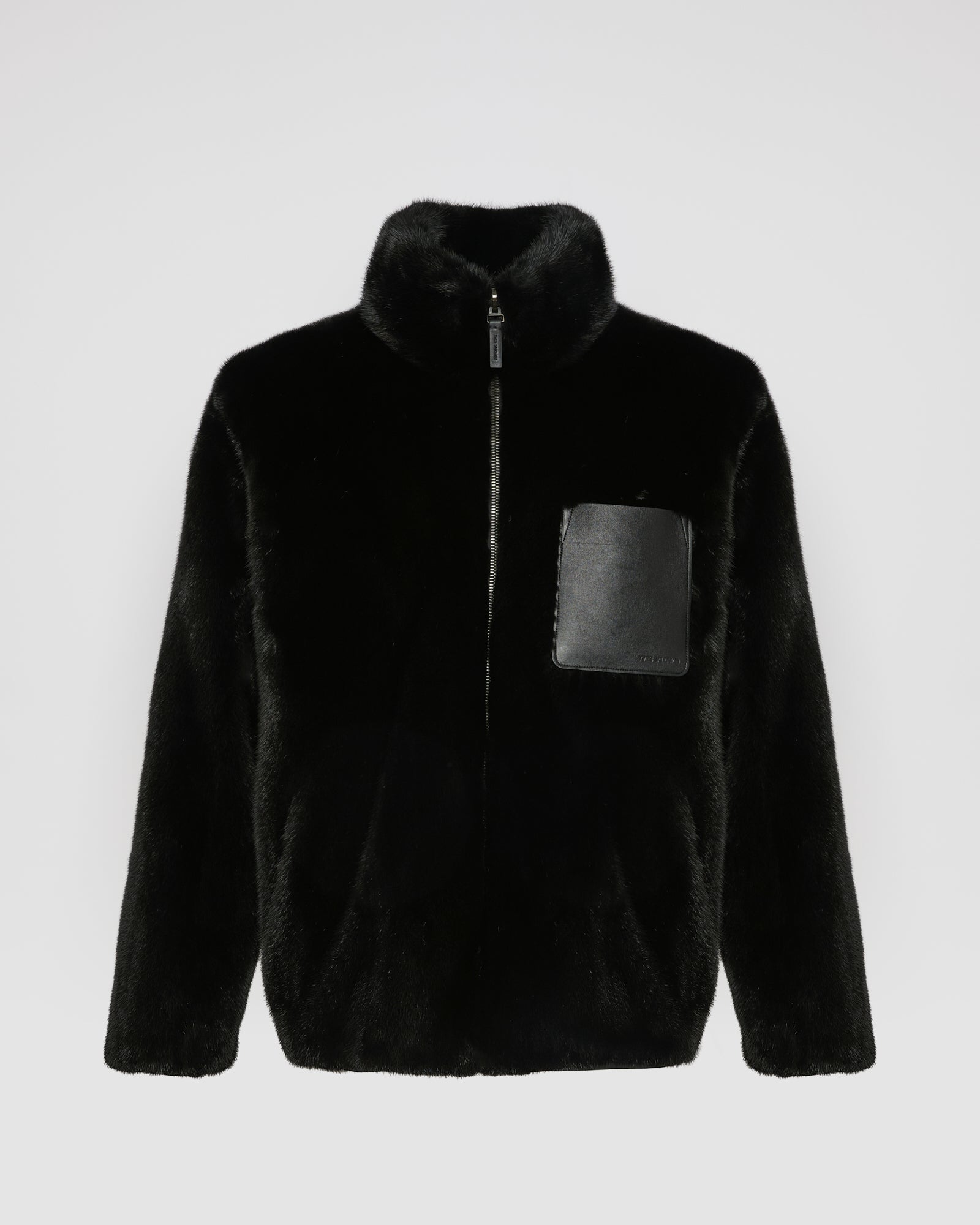 Reversible mink fur fleece jacket - black - Yves Salomon – Yves