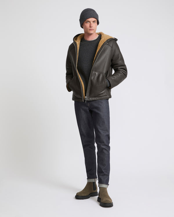 Silky shearling hoodie-Yves salomon-Winter sale & boxing day