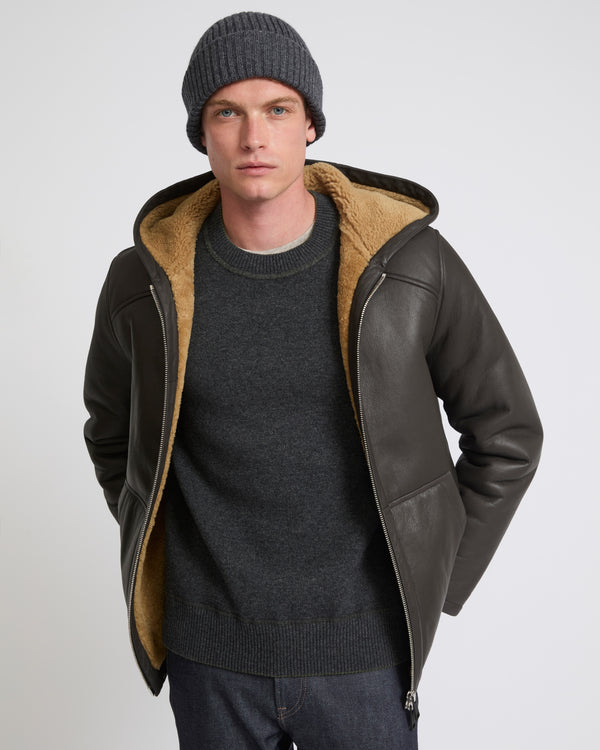 Silky shearling hoodie-Yves salomon-Winter sale & boxing day