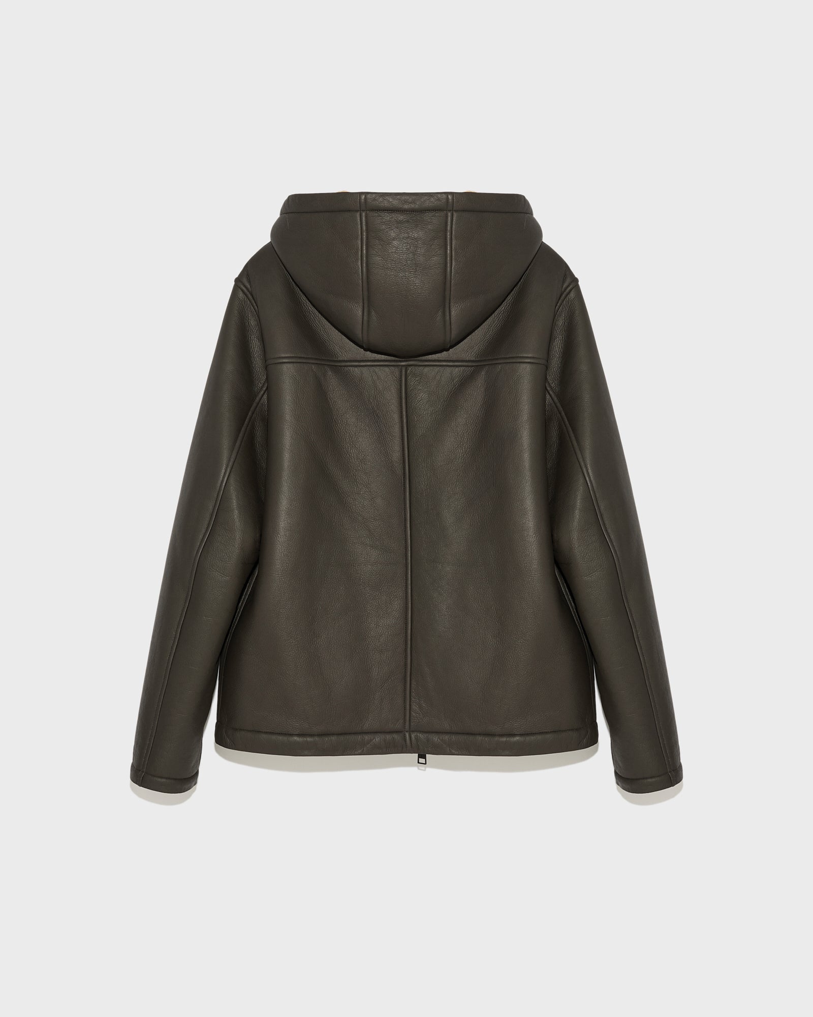 Silky shearling hoodie - brown - Yves Salomon Men – Yves