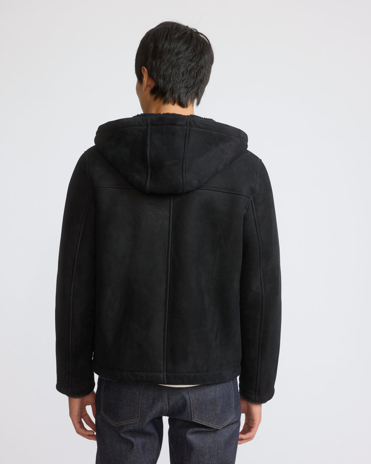 Suede shearling hoodie with curly wool - Yves Salomon - New Fall/Winter Collection