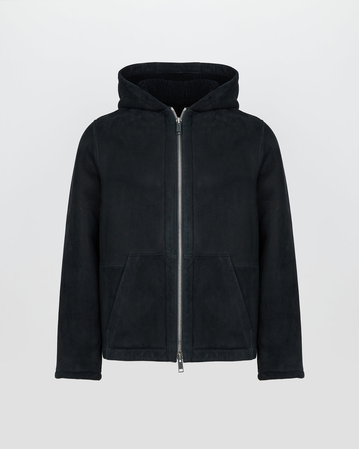 Suede shearling hoodie with curly wool - Yves Salomon - New Fall/Winter Collection
