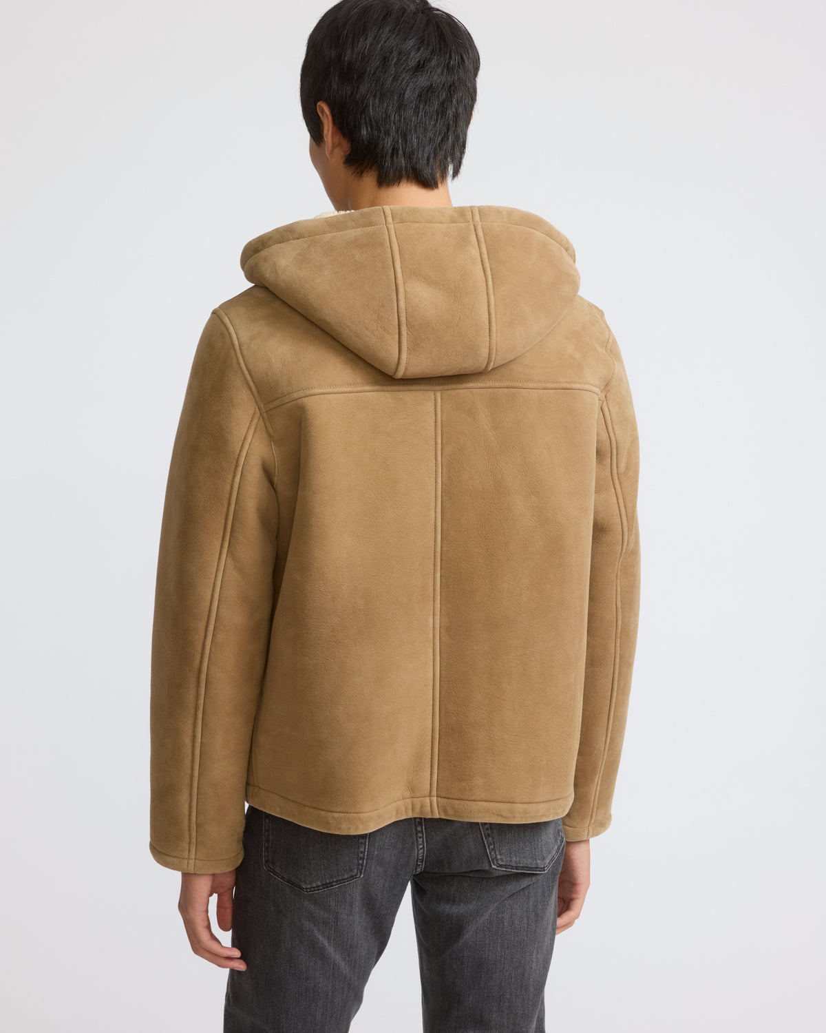 Suede shearling hoodie with curly wool - Yves Salomon - New Fall/Winter Collection
