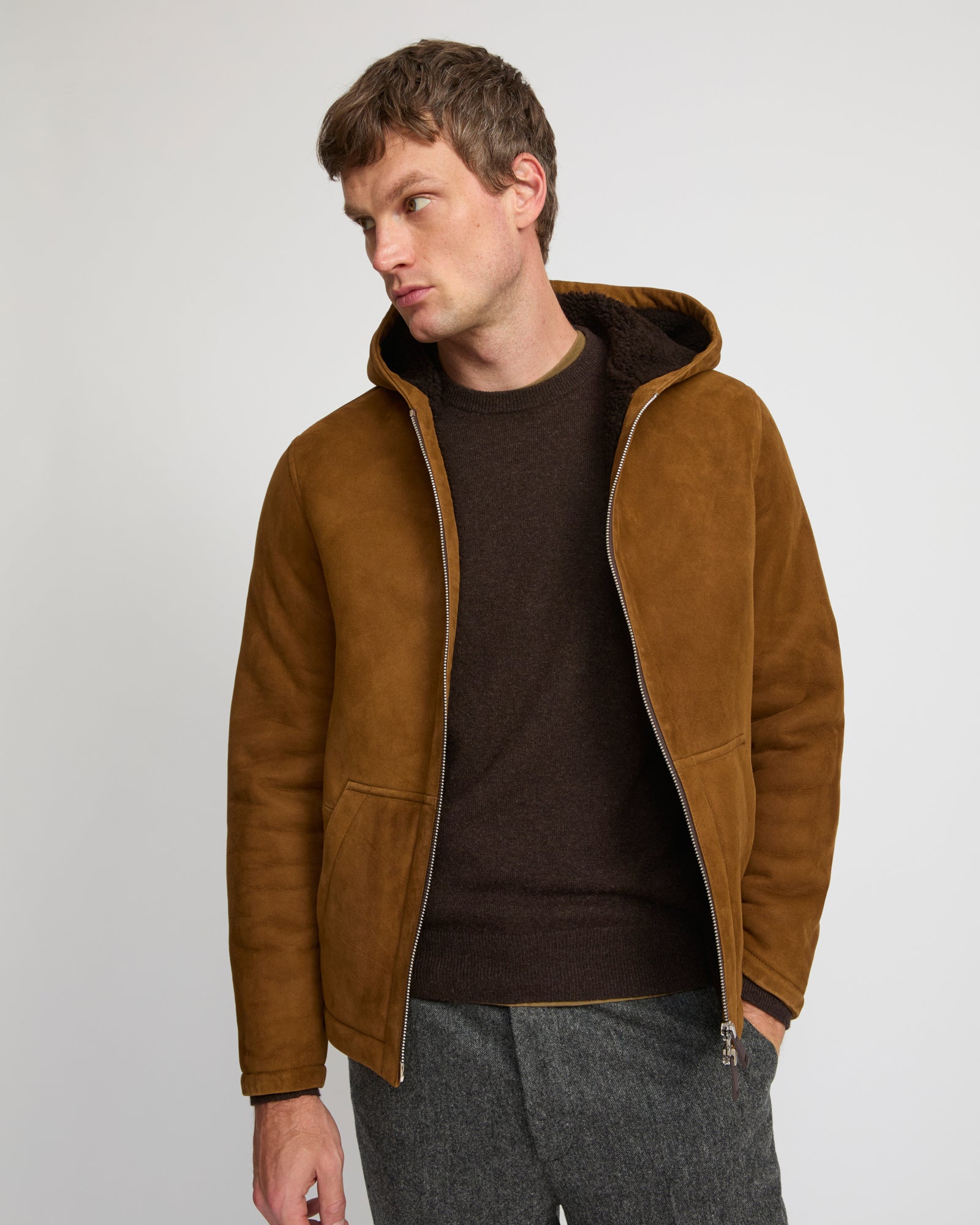 Suede lambskin shearling parka - Yves Salomon