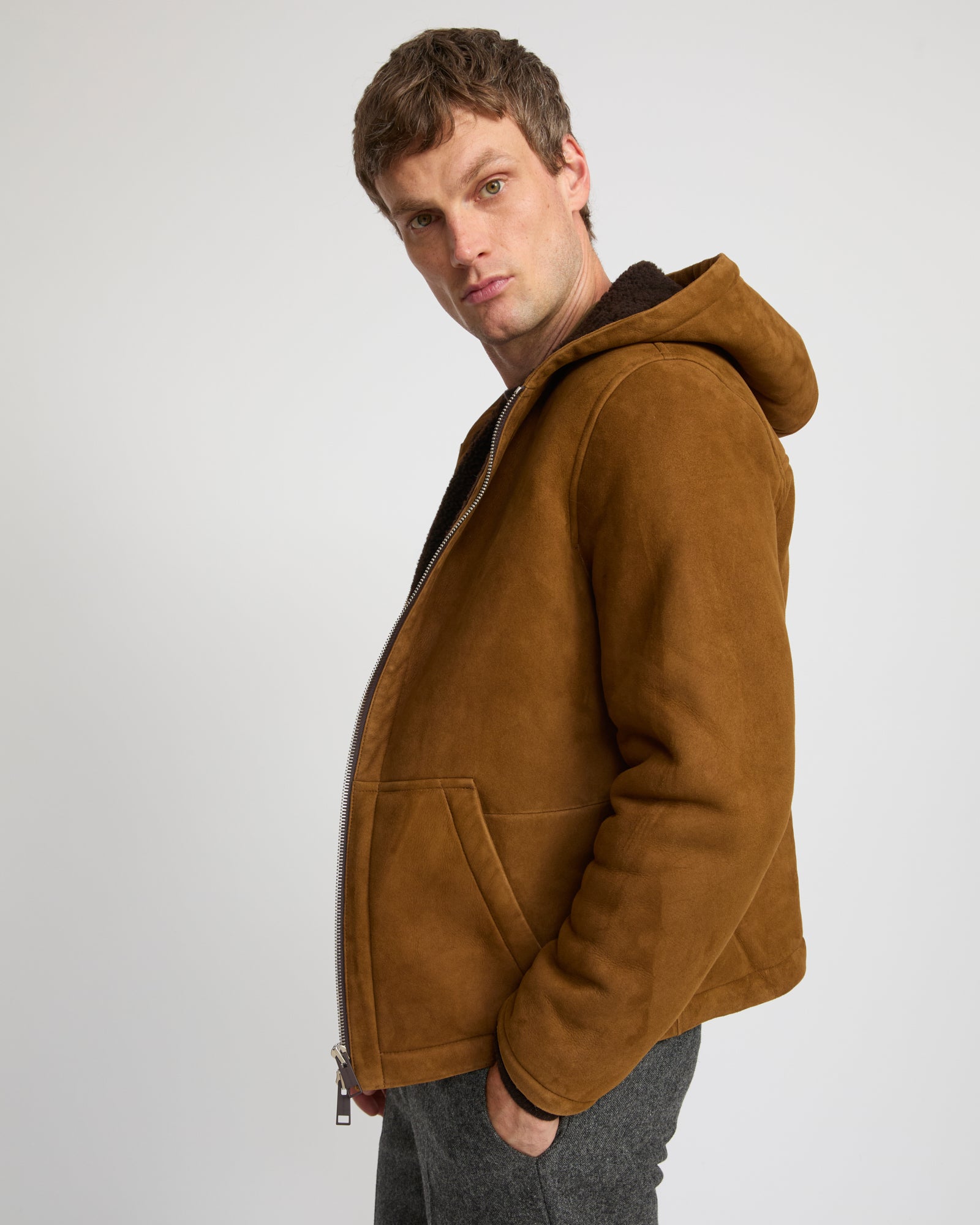 Suede lambskin shearling parka - Yves Salomon
