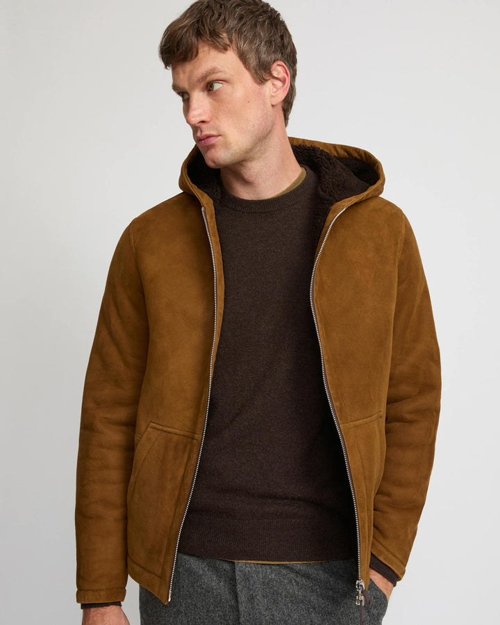 Suede lambskin shearling jacket