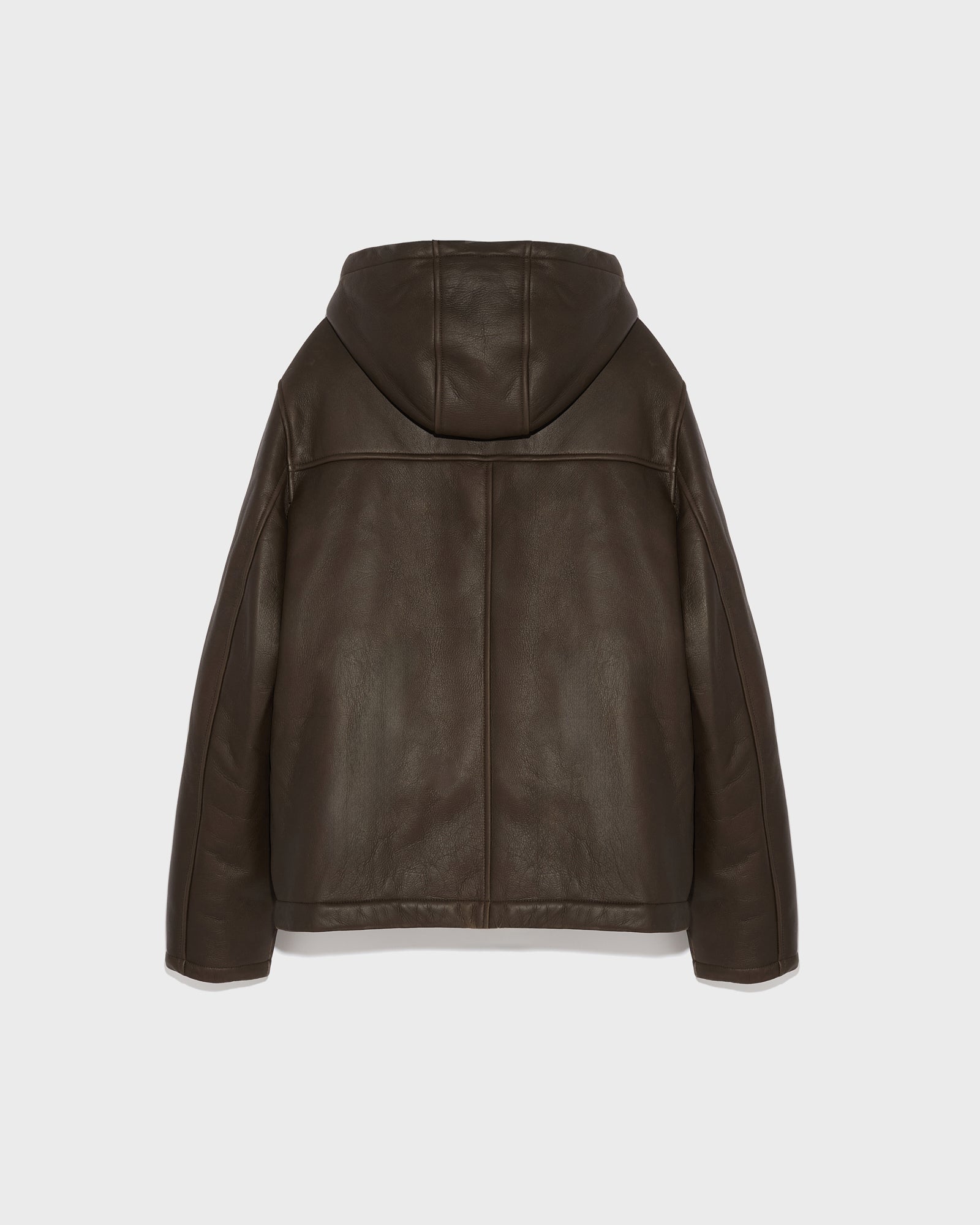 Silky shearling hoodie - grey - Yves Salomon Men – Yves Salomon US
