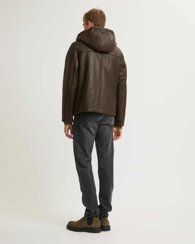 Silky shearling hoodie - alpes - Yves Salomon