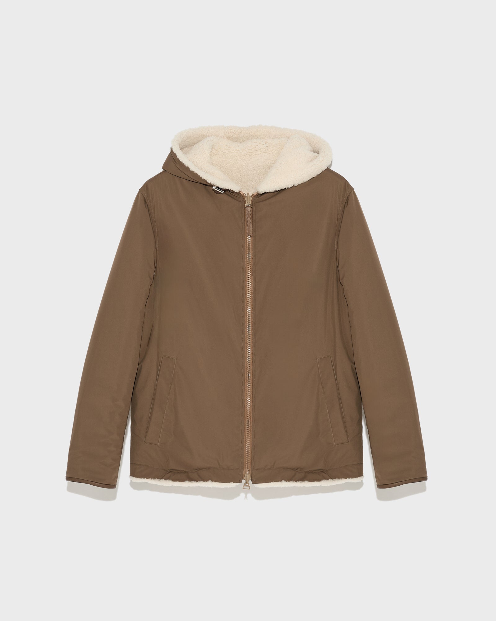パーカー・フーディ YVES SALOMON FW23 CAPPOTTO (21WHV01977F52X B2341) Waterproof parka with fox & rabbit fur - Khaki - Yves Salomon