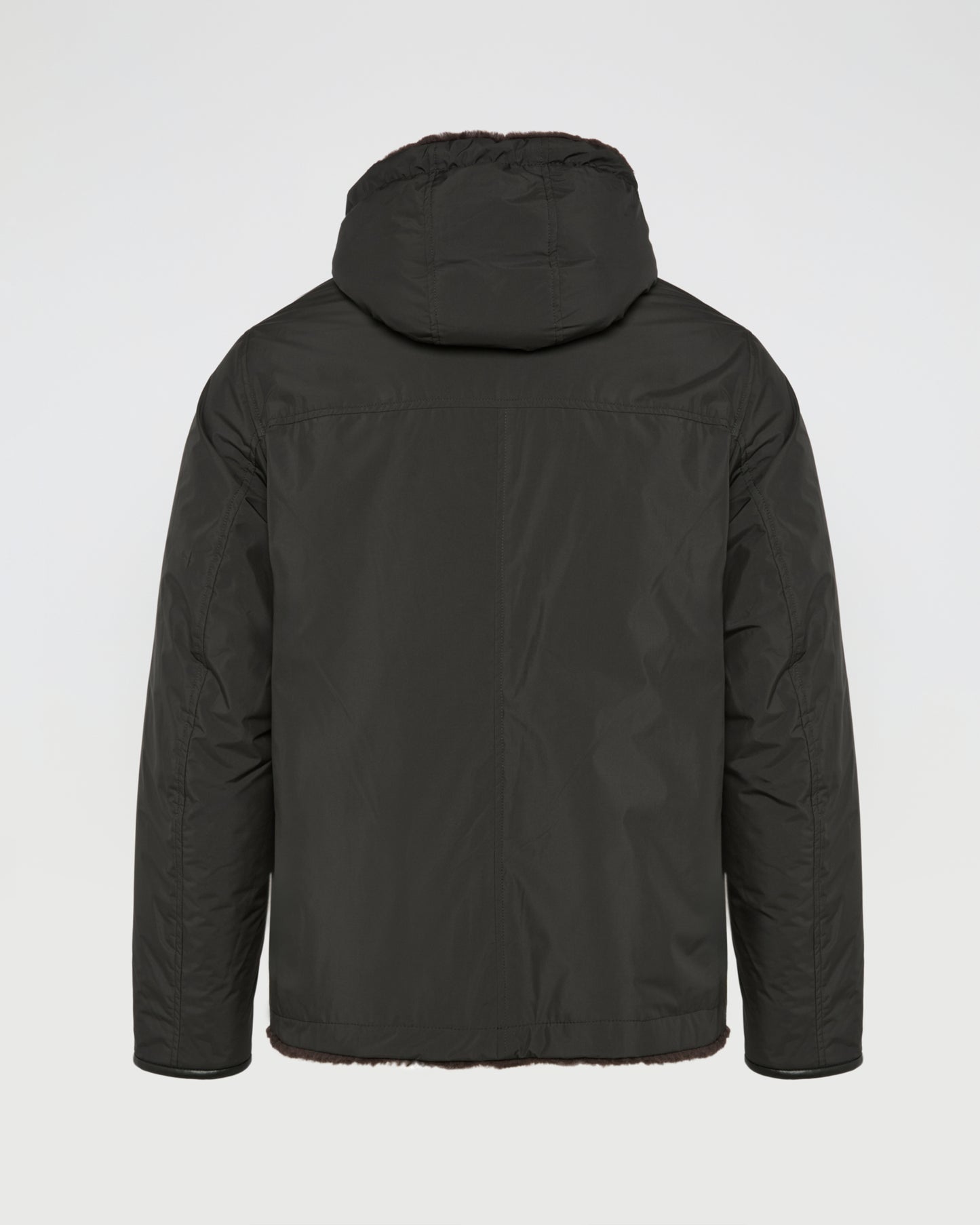 Reversible lambskin shearling hoodie