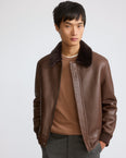 Fine curly Merino lambskin shearling jacket