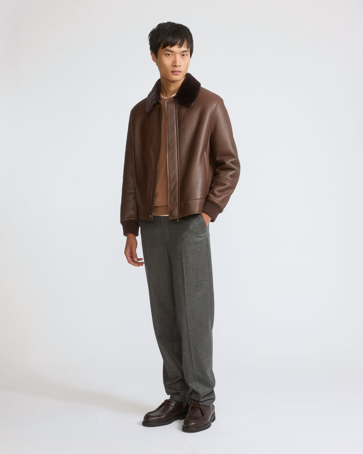 Fine curly Merino lambskin shearling jacket - Yves Salomon - New Fall/Winter Collection