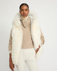 Reversible long-haired lambskin gilet