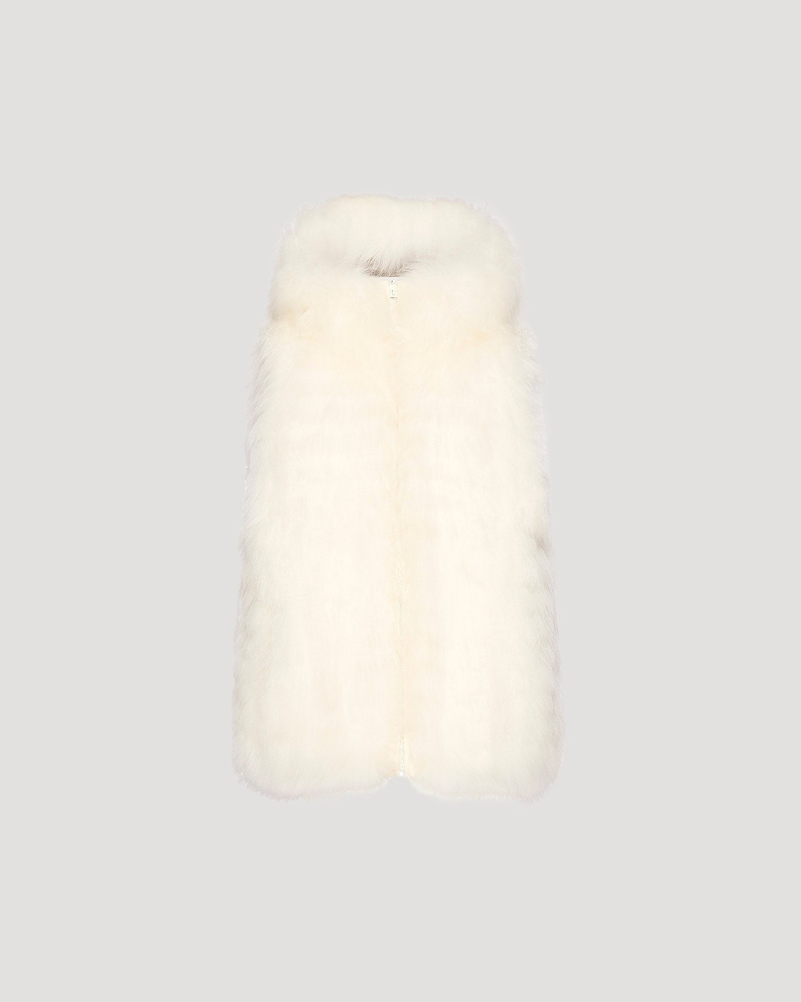 Reversible long-haired lambskin gilet -Yves Salomon