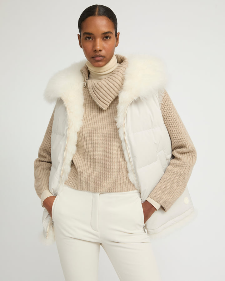 Reversible long-haired lambskin gilet - Yves Salomon