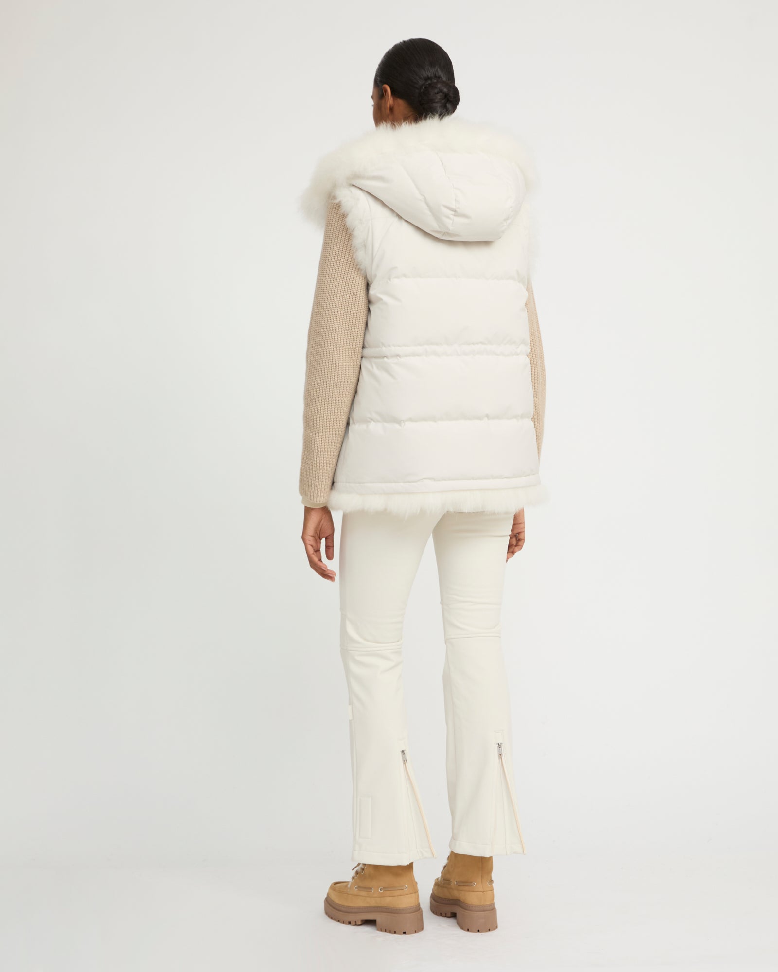 Reversible long-haired lambskin gilet - Yves Salomon