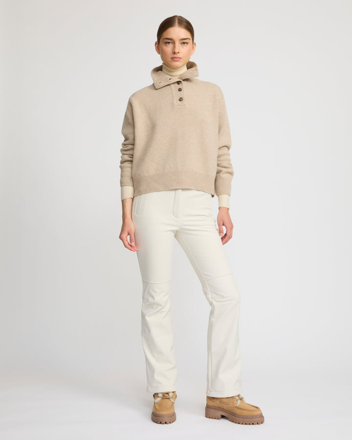 Softshell fabric flared fitted ski trousers - Yves Salomon