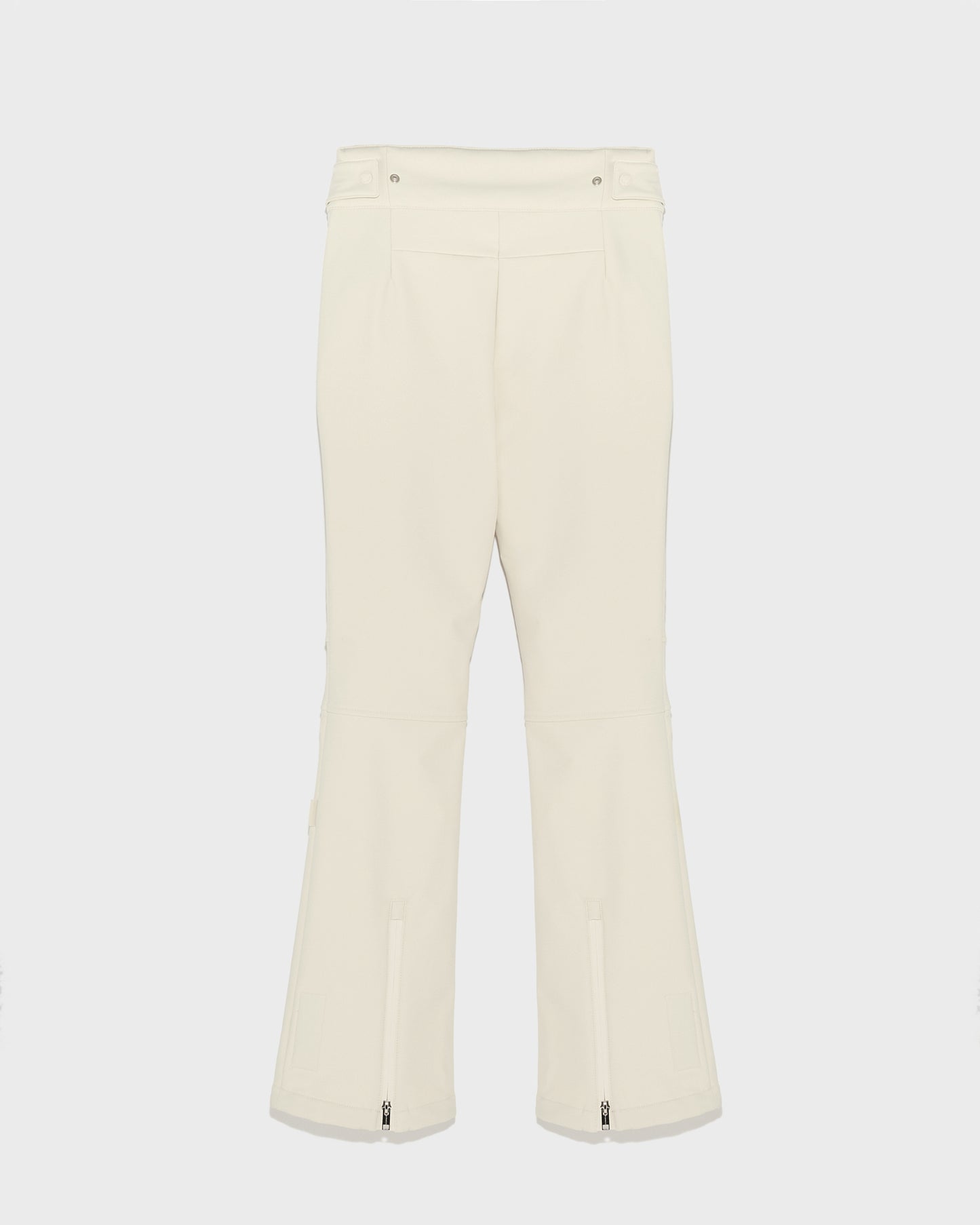 Softshell fabric flared fitted trousers - white - Yves Salomon